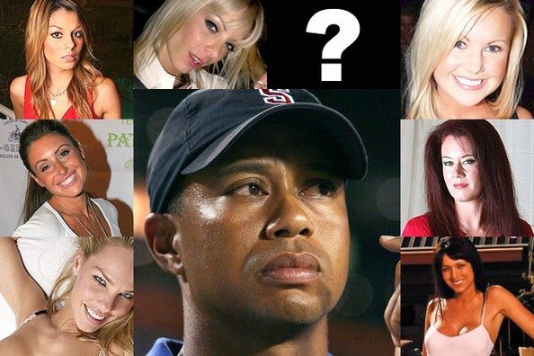 Collage of people with one central figure and question mark.