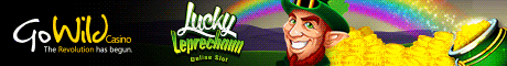 Bright Lucky Leprechaun online slot logo with a cheerful leprechaun character.